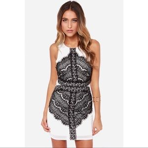 NWOT Black and White Lace Dress